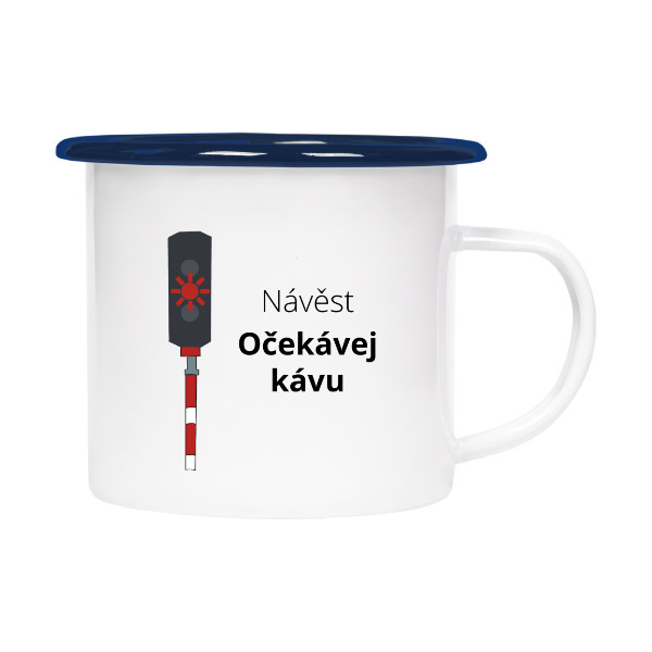 Plecháček - smaltový lem s potiskem Plecháček pro všechny nádražáky